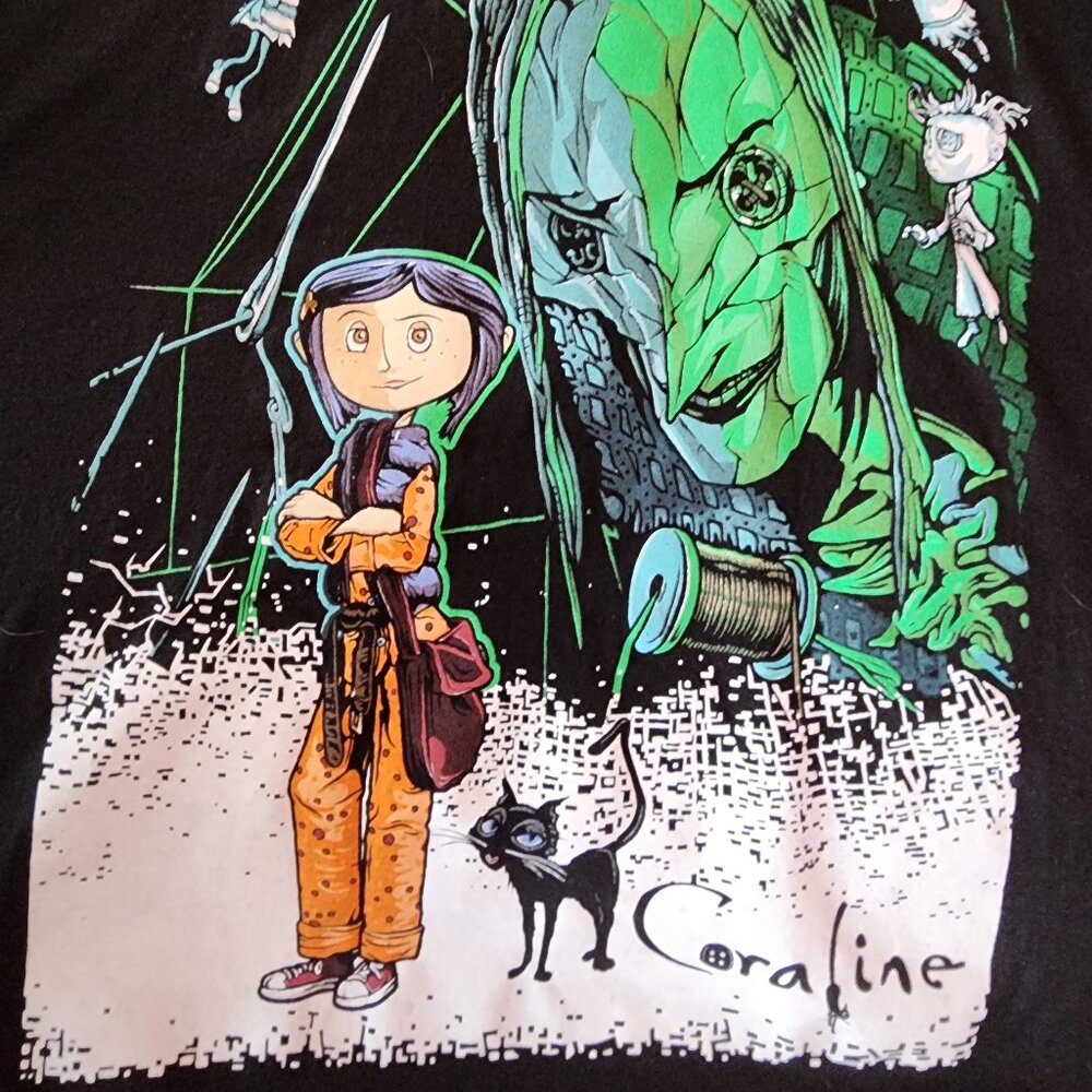 Coraline Black Short Sleeve T-Shirt by Laika